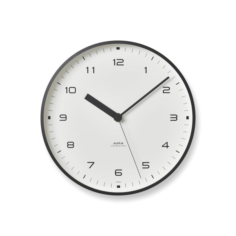 レムノス 掛け時計 AIRA エアラ アナログ アルミ 白 ホワイト LC18-03 WH Lemnos φ200×d40mm