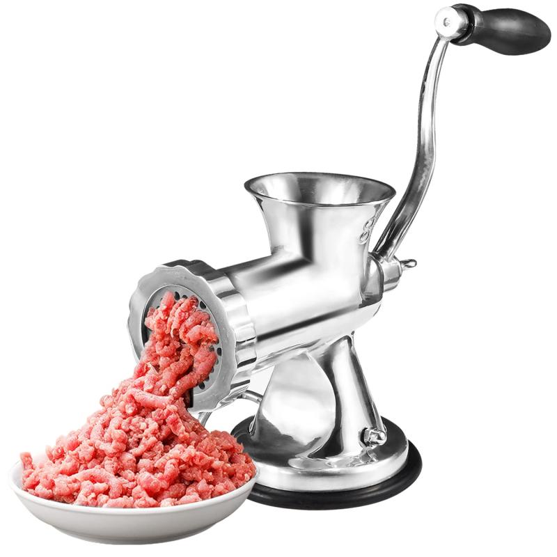 KUWAN ミンチ機 手動式ミンサー 肉挽き機 手動式 身寄り用 吸盤式肉挽き器 腸詰 ひき肉器 卓上ミンチ機 ステンレス鋼鋼製 みじん切り 水洗いする