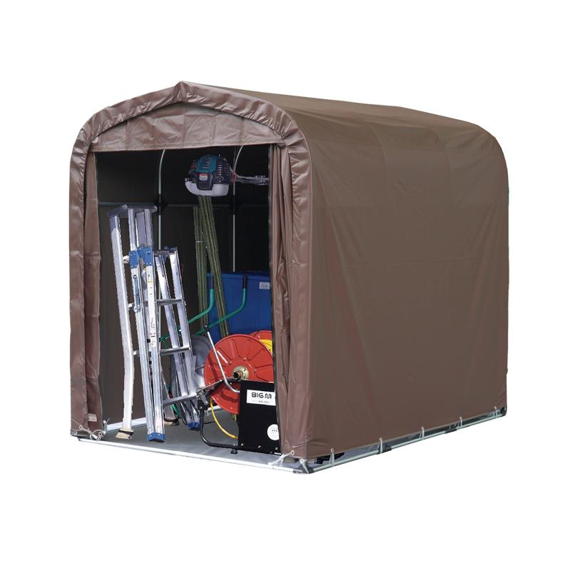 南榮工業(Nan-a Corporation) サイクルハウス SH-6SB 本体一式 スーパーブラウン 間口1.56&times;奥行2.2&times;高さ1.89m 自転車 バイク 農機具 倉庫 収納庫 国産 日本産｜MK店