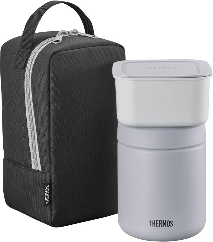 サーモス 真空断熱スープランチセット 400ml ブラックグレー JBY-801 BKGY