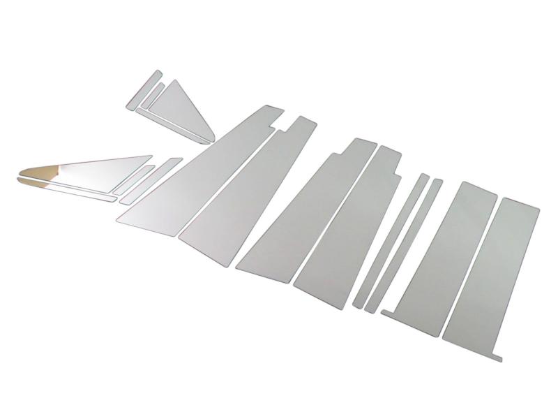 BRIGHTZ MPV LY3P 超鏡面クロームメッキドアピラーパネルカバー バイザー有り用 16PC【 PIL-SIL-033 】 10933｜MK店