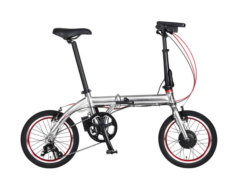 トランスモバイリー(TRANS MOBILLY) ULTRA LIGHT NEXT163-S 超軽さ超小型 折りたたみ電動助けること銀輪 16in 3段変速 軽銀一こま 5.0Ah-横すべり式脱着式蓄電池 92209