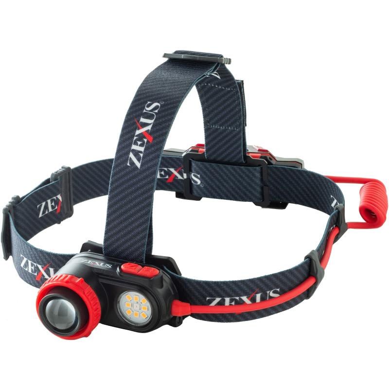 ZEXUS(ゼクサス) LEDライト ZX-R730/F730 充電式 [最大1200ルーメン メインLED点灯時間：最大31/35時間 白/赤/電球色]