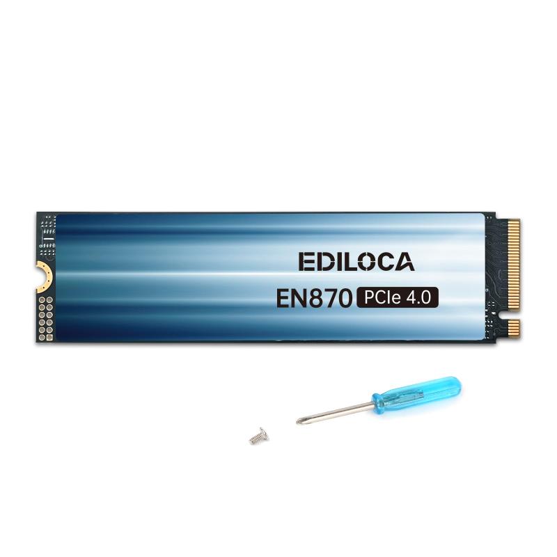 Ediloca EN870 SSD 4TB PCIe 4.0 NVMe M.2 2280 PS5動作確認済み 最大読込: 7450MB/s 最大書き：6750MB/s 3D NAND TLC 内蔵SSD ダイナミック SLC キャッシュ メーカー5年｜MK店