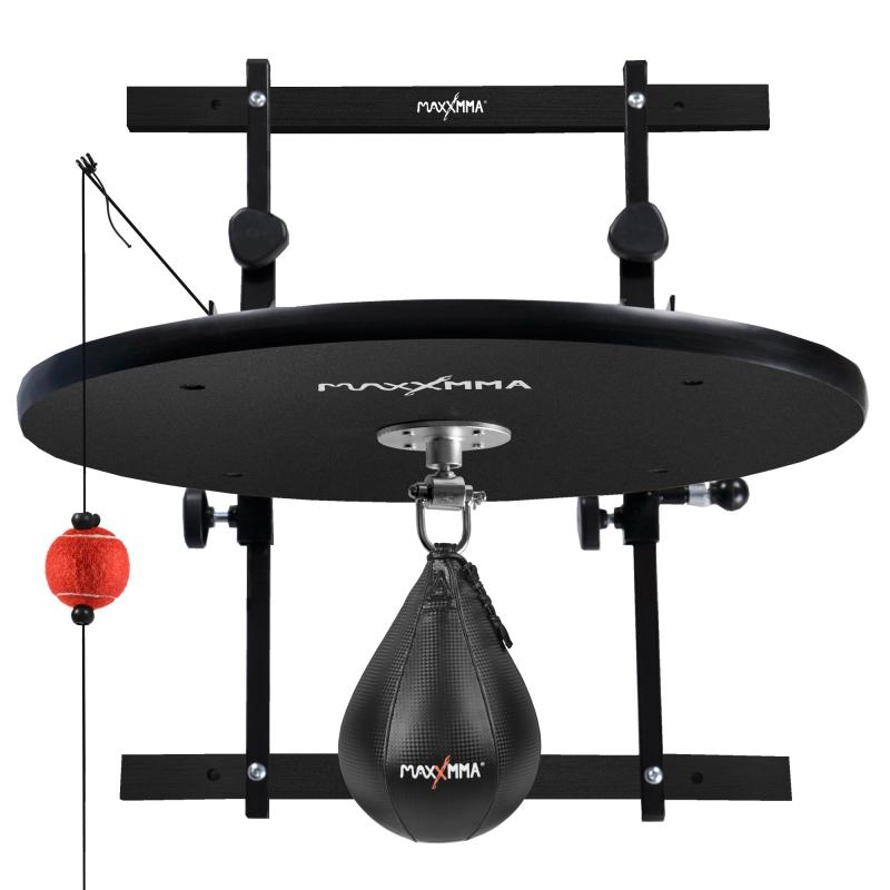 MaxxMMA 24 インチ 調節可能 スピードバッグプラットフォーム ボクシングボール 2 個付き 自宅トレーニング器具|MK店
