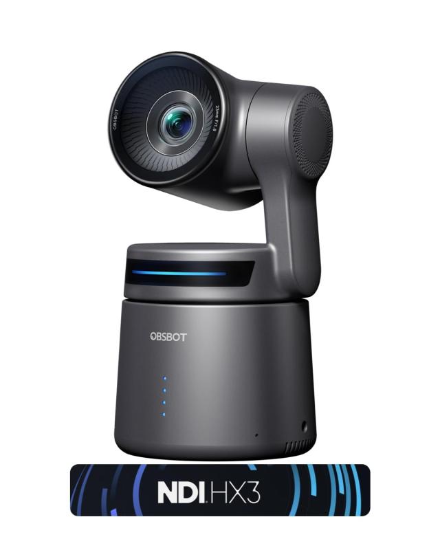 OBSBOT Tail Air 【NDI対応】 ストリーミング PTZ リモート IP カメラ 4K UHD AI 搭載 人 動物 自動追跡 レーザーAF マイク付き