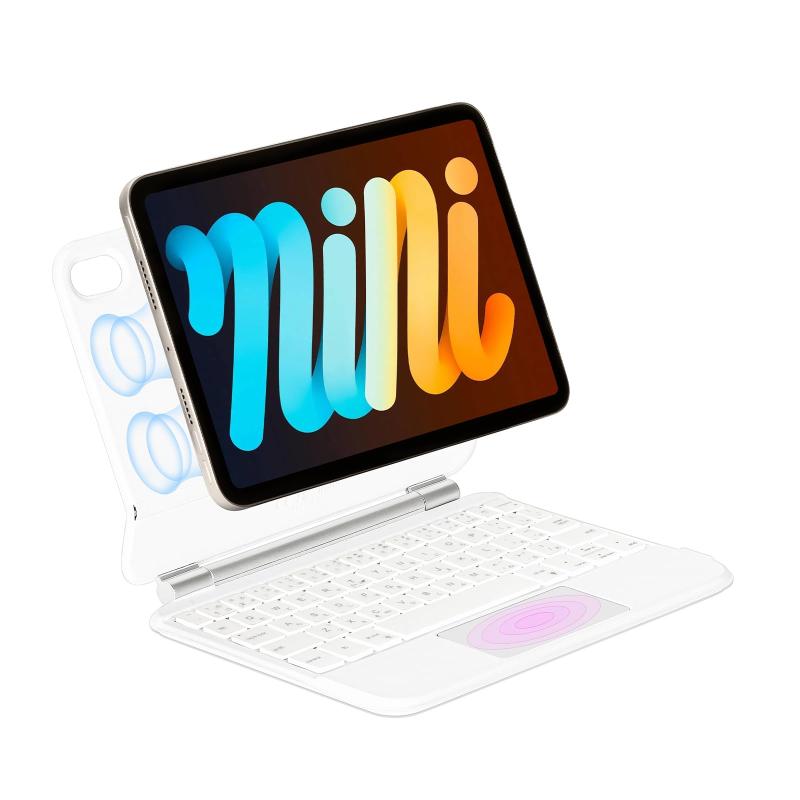 磁気バックカバー付きApple iPad 10.9第10世代 iPad Pro 11 12.9 Air 10.9 mini6用マジックキーボード、iPad Air 第5世代 第4世代 Pro 11 第6世代第3世代 第2世代 第1世代 用スマートバックラ