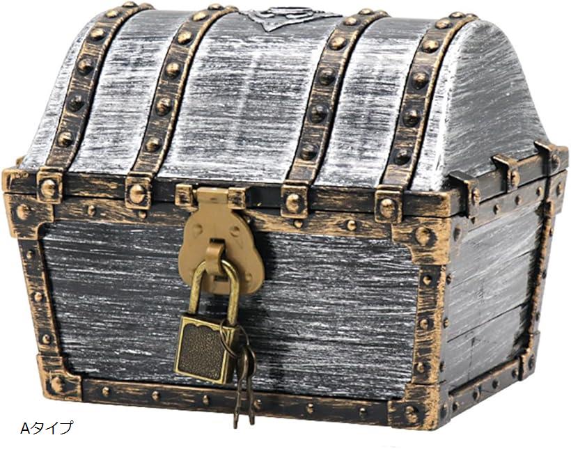 楽天市場】宝箱 小物入れ 収納 ボックス 鍵付き アンティーク 海賊