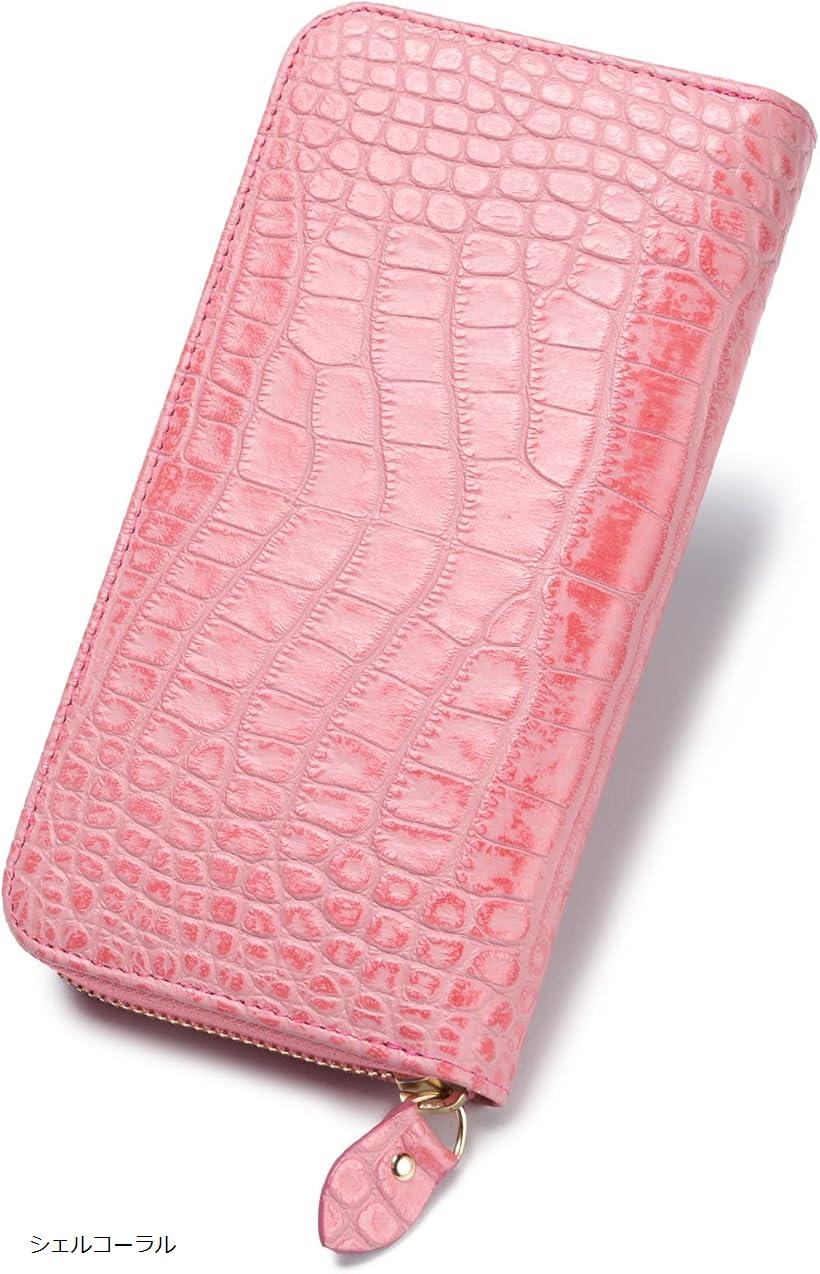 楽天市場】クロコダイル 長財布 型押し メンズ ラウンドファスナー
