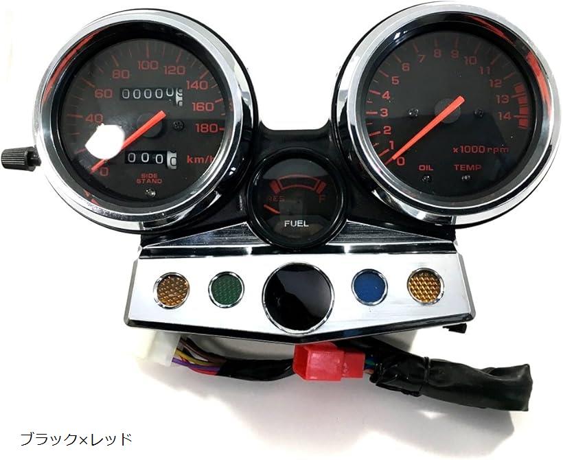 互換品 ホンダ CB400SF NC31 メーター ユニット 中期 95年 ～ 98年 カスタム スピードメーター タコメーター レッド 社外品 ブラックxレッド ブラックxレッド
