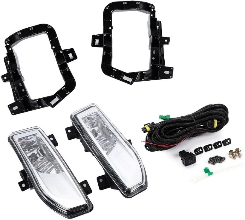 互換品日産 用 ノート フロント フォグ ライト 後付け キット E12/NE12/HE12/SNE12 H28/11～ 後期 NISSAN NOTE e-POWER フォグランプ カバー 左右 フル セット 社外品
