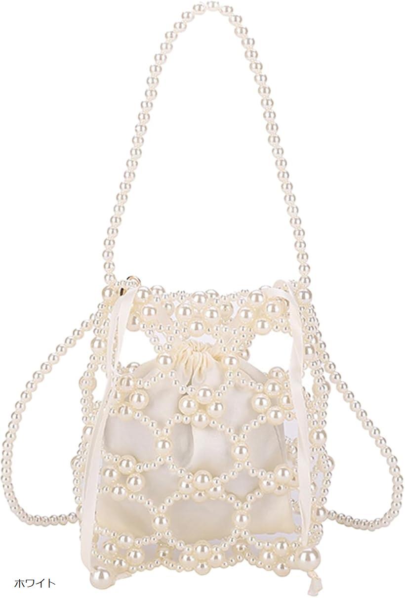 楽天市場】可憐なガラスビーズの丸形バッグ【赤】 パーティーバッグ