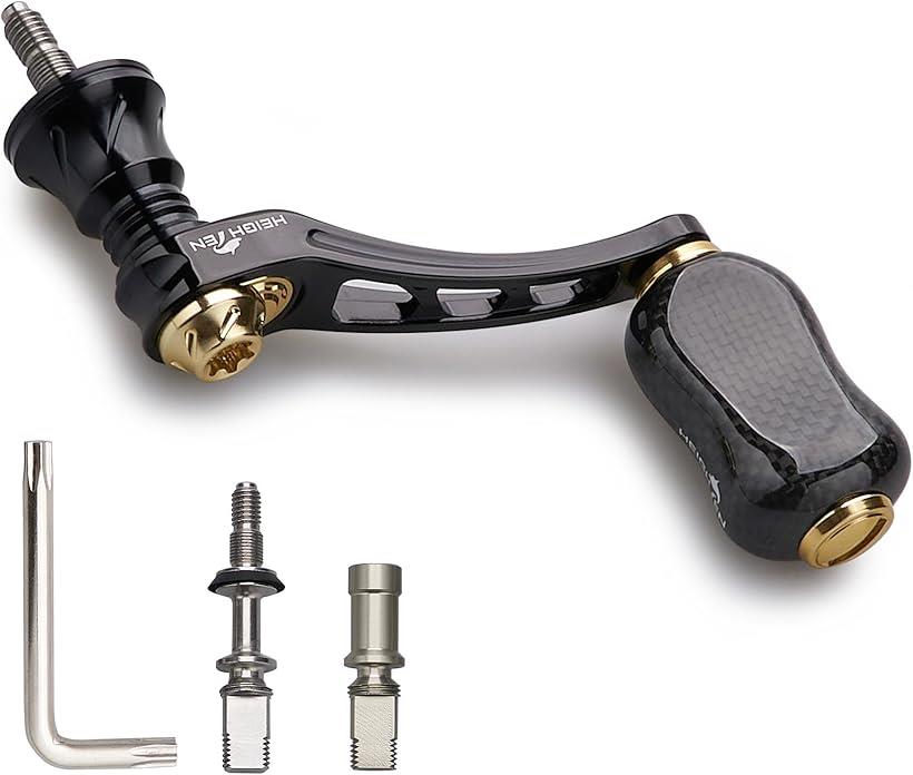 ウエサカ　アタッチメント　 三頭直入とハンドルD（38mm） 楽天市場】可変 リール ハンドル 19mm アルミ ノブ 搭載 シマノ