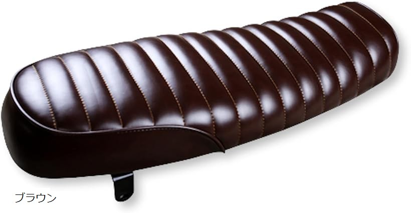 互換品 タックロール風 バイク シート ヴィンテージ フラットシート 全長640mm 幅250mm 汎用 TW200 SR400 W1 W600 SR500 GB250 FTR223 TW225 VANVAN ブラウン