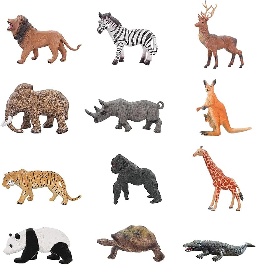 楽天市場】動物 フィギュアセット 12個 野生動物 模型 子供用 おもちゃ