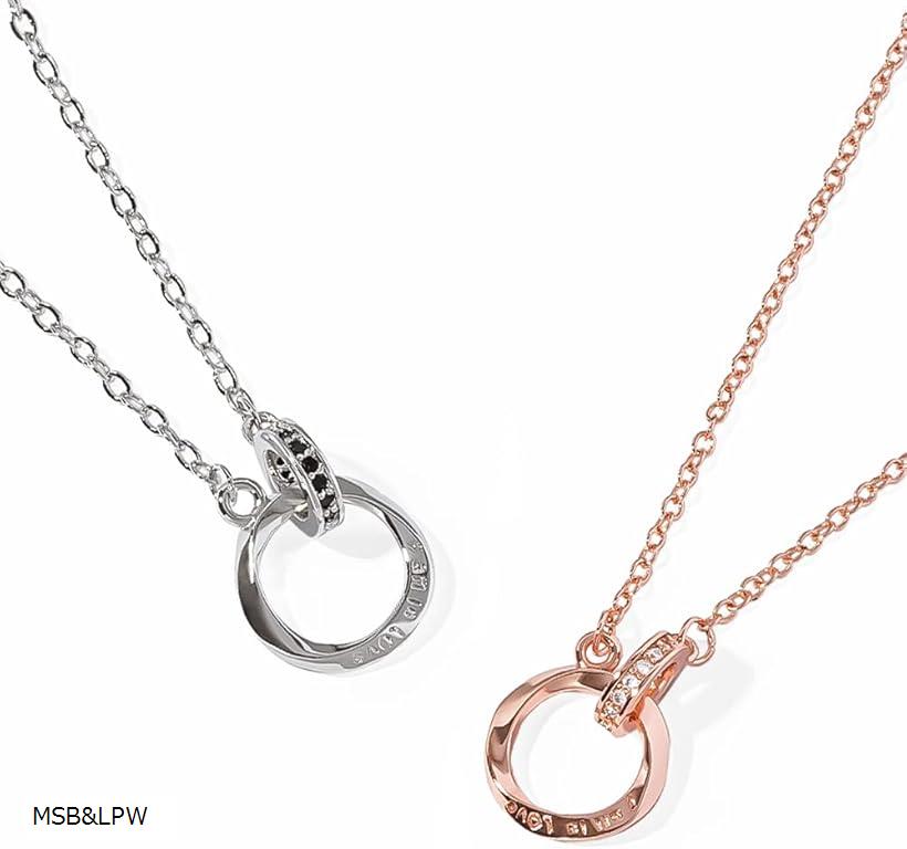 ペアネックレス カップル プレゼント ステンレス ジュエリー メンズ レディース 2個セット BR-J066 MSB＆LPW MSW＆LSW MSW＆LPW MSB＆LSW 刻印無し MSW＆LSW MSB＆LPW