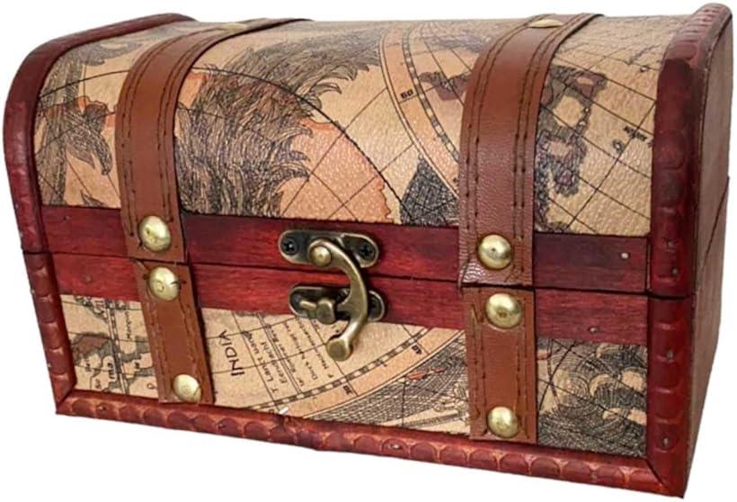 楽天市場】【楽天ランキング1位入賞】地図柄 宝箱 アンティーク風 木製