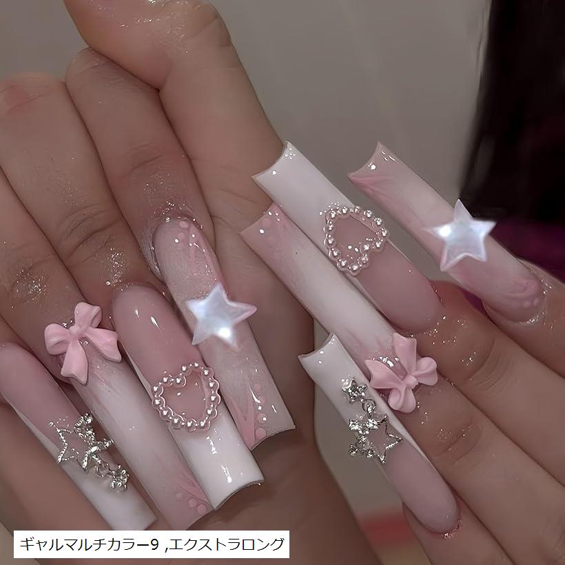 2026年個数限定即日発送可能ギャルネイルチップロングネイルチップロングポイント ロングポイント ギャル ネイルチップ ネイルチップ（つけ爪） みー