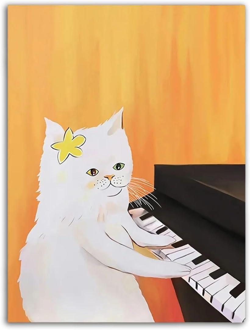 猫　イラスト　インテリア　原画 原画】 猫の親子 動物画 猫の絵 額装 壁掛け 原画 絵画 ゆめの