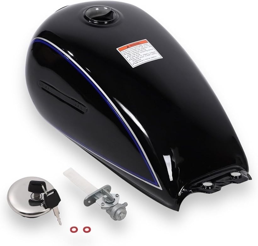 【ランキング1位入賞】互換品 スズキ 用 GN125 グラストラッカー ボルティ 燃料 タンク 10L キャップ コック キット セット ブラック 黒 燃料タンク タンクキャップ 鍵2個付き 燃料コック 3点セット 社外品