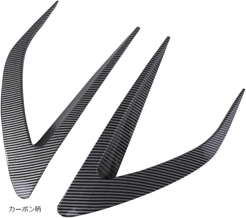 互換品マツダ 用 フロント フォグ カバー 左右セット ABS製 ブラック ロードスター ND型 MX-5 エアロ バンパー ドレスアップ 外装 カスタム パーツ 汎用 社外品 カーボン柄