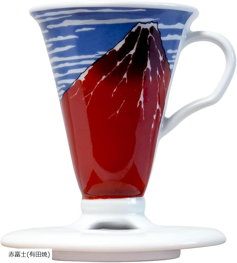 シングル コーヒードリッパー 透過ドリッパー Tarachine たらちね 1杯用 計量スプーン 紙フィルター付 神奈川沖浪裏 有田焼 クリア クリアブラウン クリアブラック クリアレッド さくら 赤富士(有田焼)