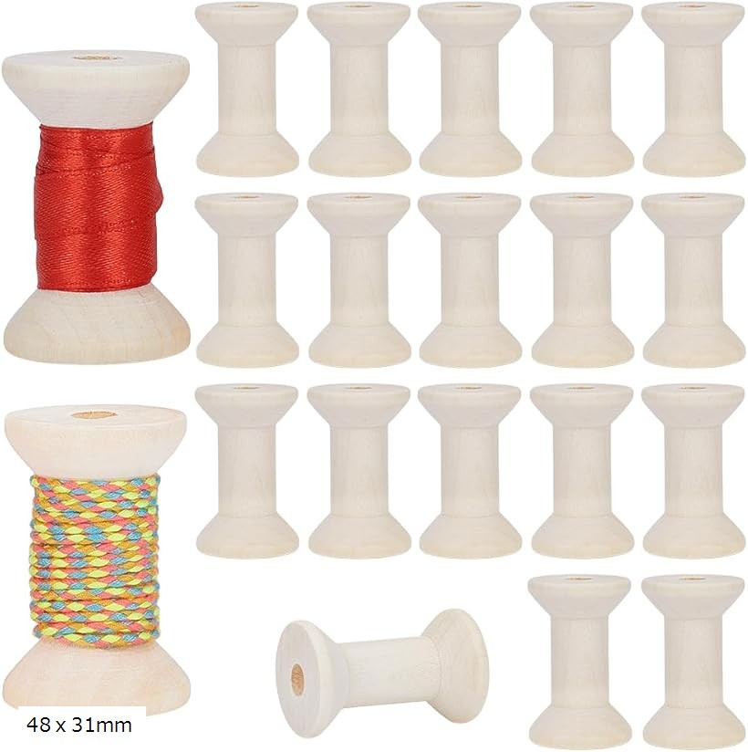 楽天市場】8個 木製ボビン ボビンスプール 63x40mm 縫製ボビン 空