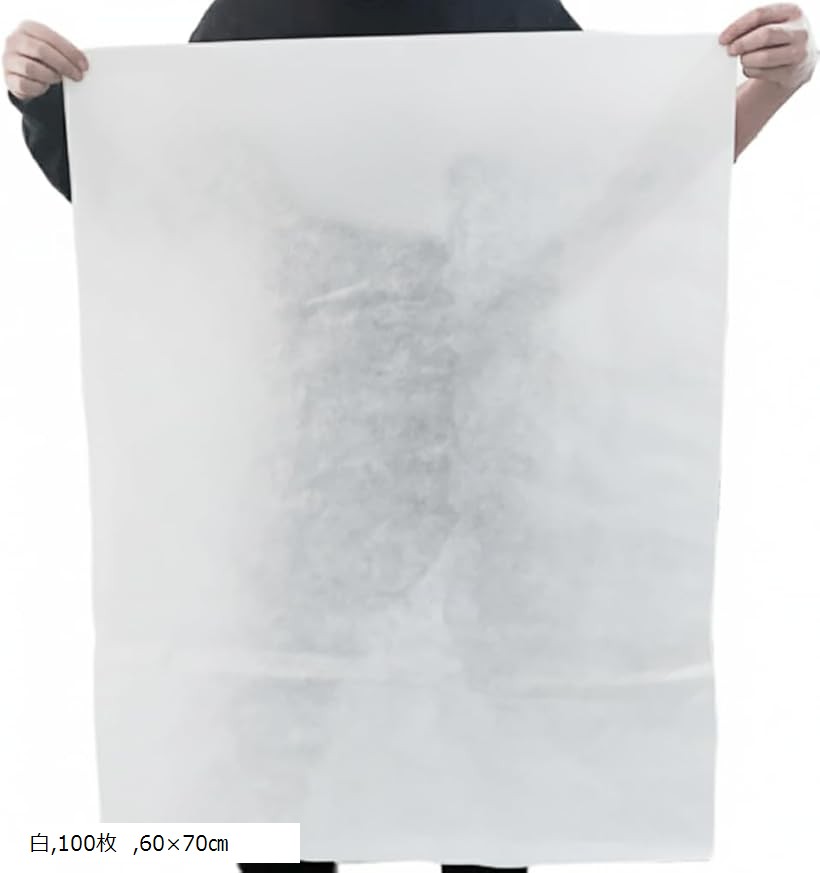不織布 袋 特大 ラッピング 大きい 梱包 カバン 収納 布袋 包装袋 白，100枚 60x70cm
