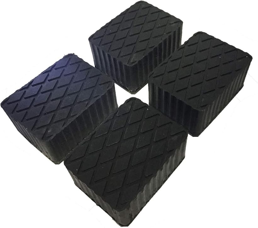 互換品汎用 自動車整備用 リフトゴム 4個セット W160mm D120mm H80mm (ブラック, W160mm D120mm H80mm)|エムラインストア