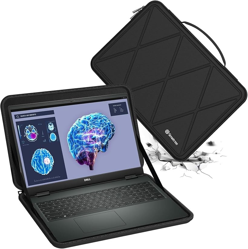 互換品 ハードEVA保護スリーブケース 16インチ DELL Precision 7680/7670 ワークステーションノートパソコン、 Laptopなどに適用 360度耐衝撃 防水 (Black, For DELL 16インチ（M95）)｜エムラインストア