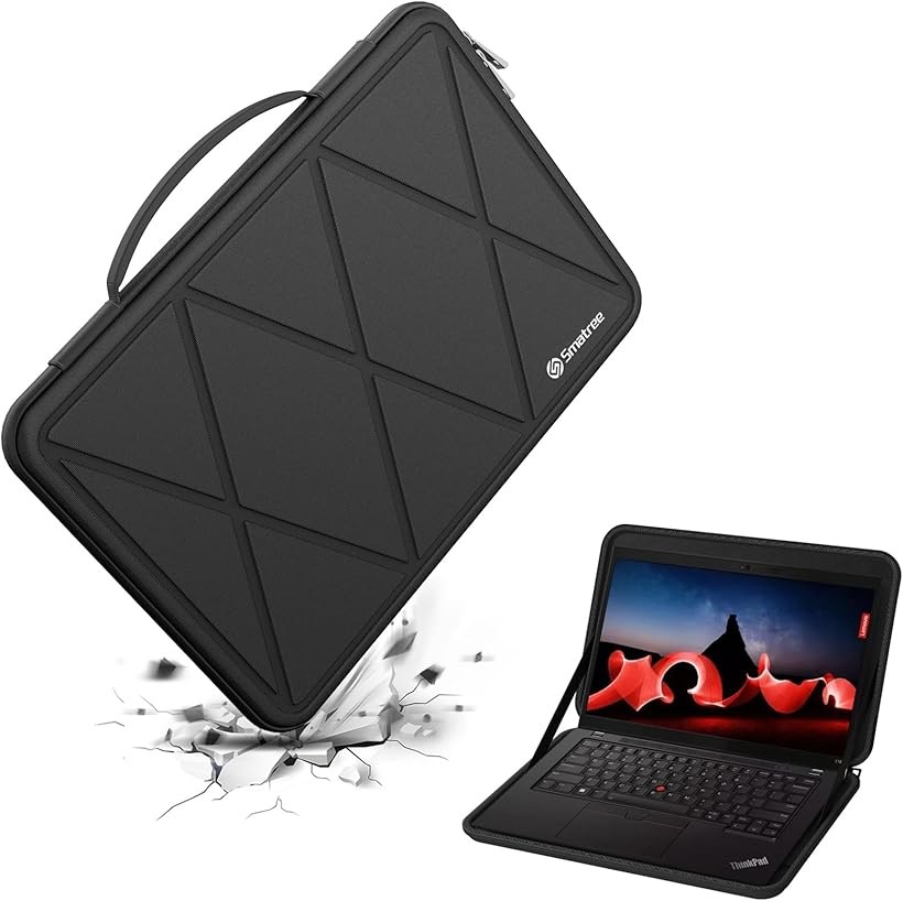 互換品 ハードEVA保護スリーブケース 14インチ Lenovo ThinkPad L14 Gen 4/3に対応 E14 4/Lenovo ThinkBook IdeaPad (Black, For Lenovo 14インチ（M59）)｜エムラインストア