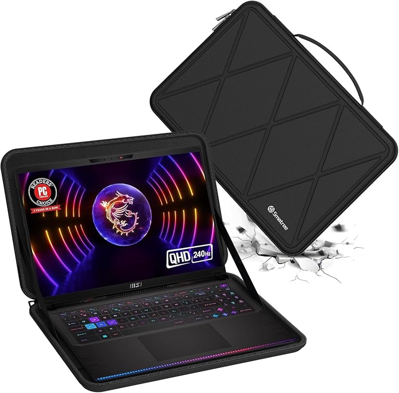 互換品 ハードEVA保護スリーブケース 17インチ MSI Raider GE78HX ラップトップ ハードケース 防水 X8327 (Black-For MSI 17インチ, For MSI 17インチ(X8327))|エムラインストア