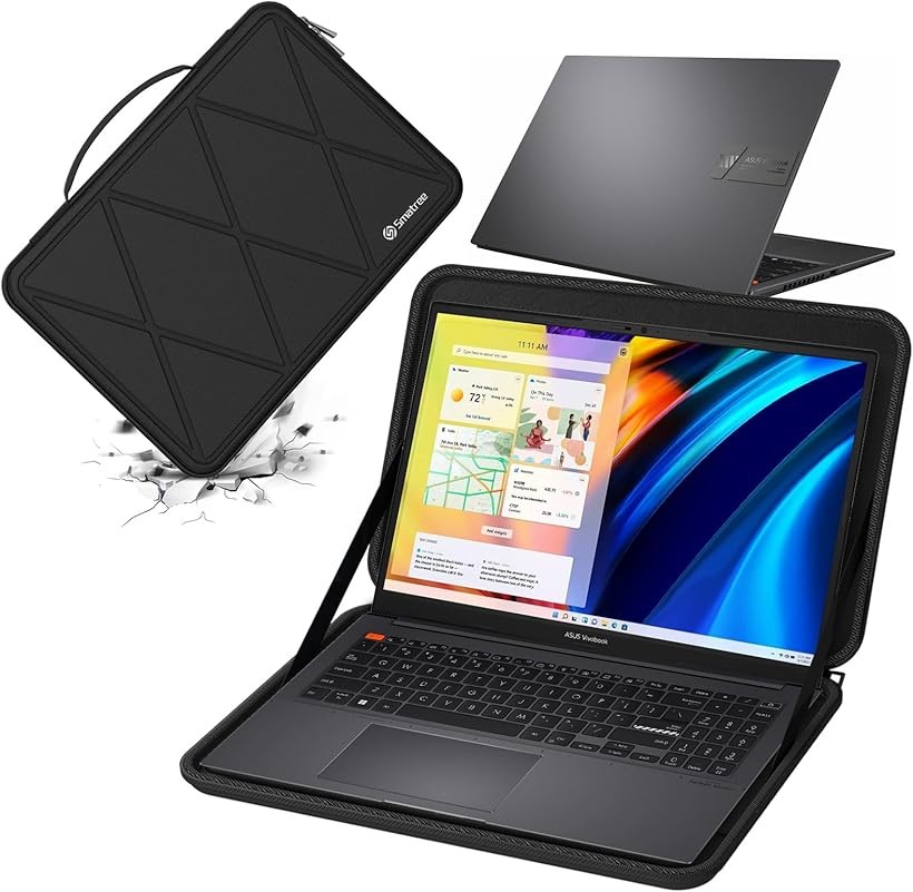 互換品 ハードEVA保護スリーブケース 15.6インチ ASUS Vivobook F512/ F512DA、S15 S532、ASUS OLED K5504 と 防水 耐衝撃 (Black, For ASUS 15.6インチ（M79）)｜エムラインストア 7,992円