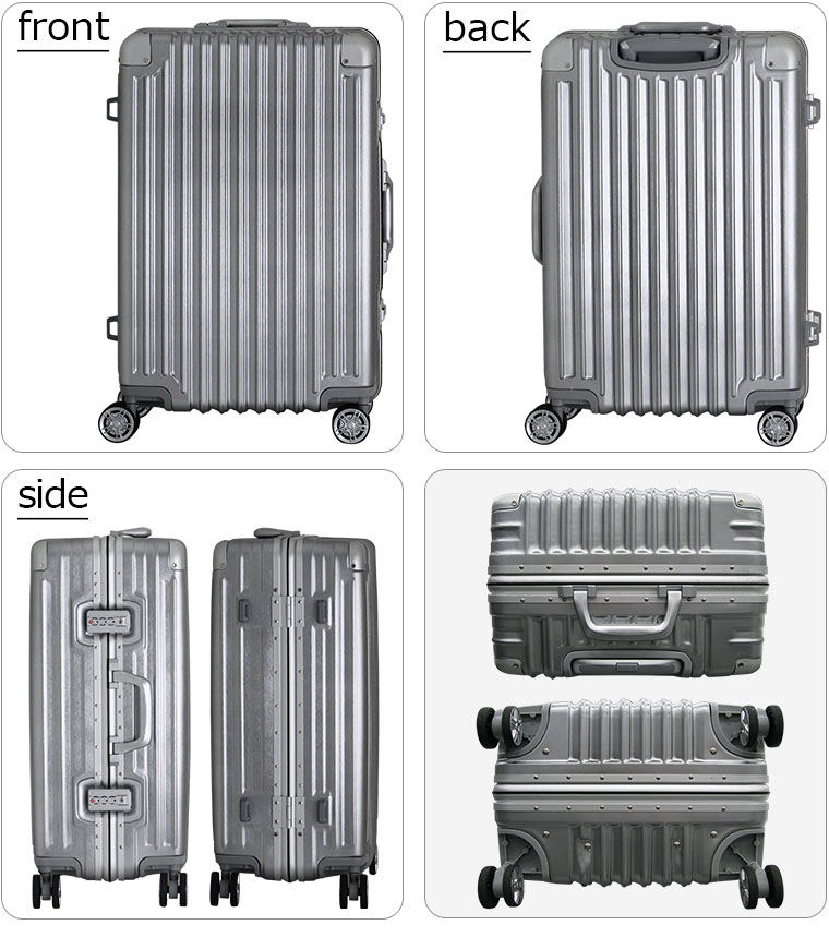 mm company rakuten global market aluminium effect large suitcase big luggage size