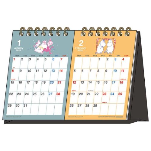 ムーミン 2ヵ月卓上カレンダー