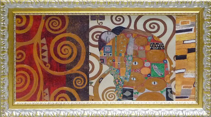取寄品 グスタフ クリムト 名画 額付き ポスター 抱擁 デコパネルコレクション インテリア 雑貨|ガールズ雑貨通販マシュマロポップ