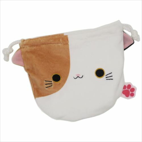 おもちきんちゃくポーチ みけ 小物入れ 巾着袋 ねこだんご 三英貿易 かわいいグッズ