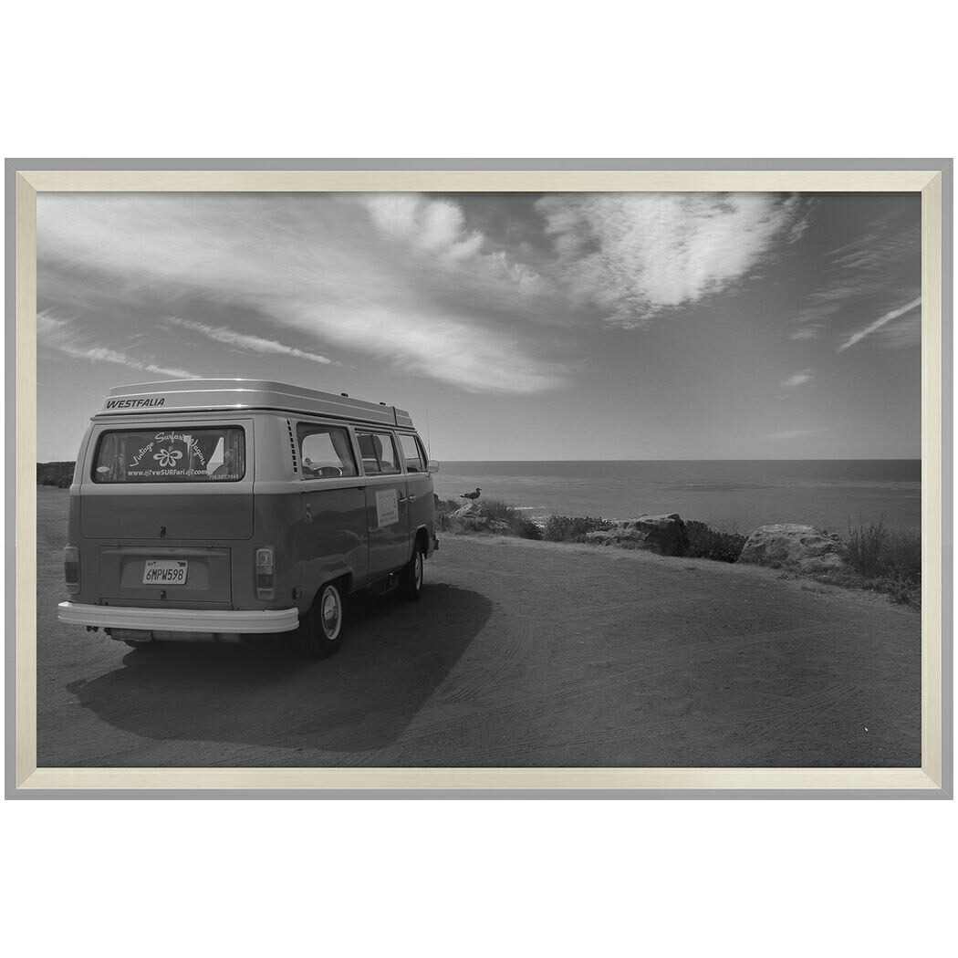 B & W PHOTOGRAPHY VW Type2 フォルクス ワーゲン デザイナーズアート 写真 アート 美工社 モノクロ クラシックカー 白黒 額付き インテリア 雑貨 取寄品 マシュマロポップ