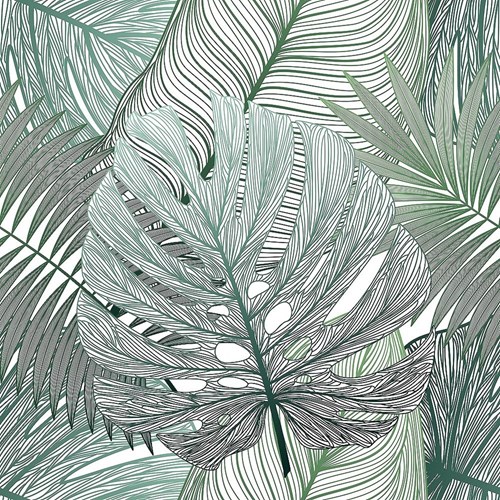 【ポイント10倍 & クーポン！】Art Panel Seamless pattern tropical leaf paim アートパネル モダン アート 美工社 フレームレス ギフト 装飾インテリア 取寄品 マシュマロポップ