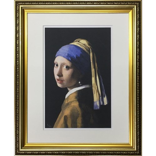 Famous Artist Seriese フェルメール 真珠の耳飾りの少女 ヨハネス フェルメール 名画 額装品 ギフト 装飾インテリア 取寄品 マシュマロポップ｜ガールズ雑貨通販マシュマロポップ