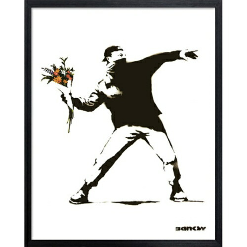 【ポイント10倍 & クーポン！】Banksy olotov バンクシー アートフレーム 美工社 IBA-61735 額付き インテリア 取寄品 マシュマロポップ