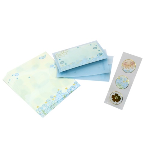 楽天市場 ミニ レターセット 太陽とネモフィラ 手渡し 手紙セット もん Mon Series クローズピン 便箋 封筒 封シール 大人可愛い ガーリー イラストグッズ メール便可 マシュマロポップ ガールズ雑貨通販マシュマロポップ