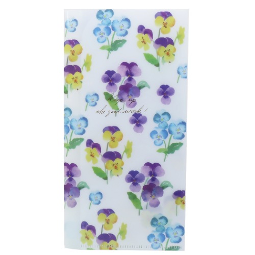 楽天市場 Nami Nami ミニファイル Wポケット チケットホルダー パンジー クローズピン プレゼント ガーリーイラスト メール便可 マシュマロポップ ガールズ雑貨通販マシュマロポップ