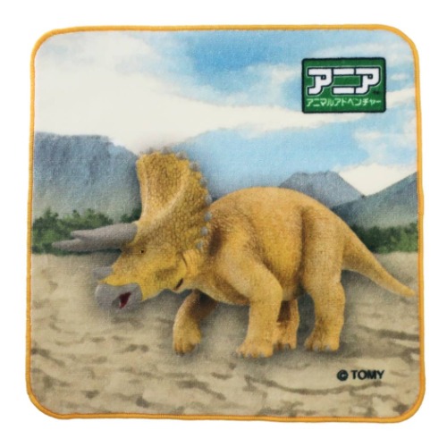 楽天市場 ミニタオル アニア アニマルアドベンチャー インクジェットプリント ハンカチタオル トリケラトプス 恐竜 林タオル 男の子向け メール便可 マシュマロポップ ガールズ雑貨通販マシュマロポップ