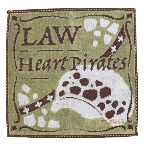 【ポイント10倍 & クーポン！】ミニタオル ワンピース ジャガード ハンカチタオル トラファルガーロー ONE PIECE 丸眞 プレゼント アニメメール便可 マシュマロポップ画像