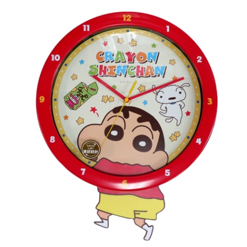 楽天市場 壁掛け振り子時計 クレヨンしんちゃん 足振り ウォールクロック ノーマル ティーズファクトリー 新生活準備雑貨 アニメ マシュマロポップ ガールズ雑貨通販マシュマロポップ
