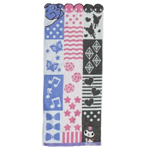 楽天市場 フェイスタオル クロミ ジャガード ロングタオル シャンブル サンリオ 丸眞 新生活準備雑貨 メール便可 マシュマロポップ ガールズ雑貨通販マシュマロポップ