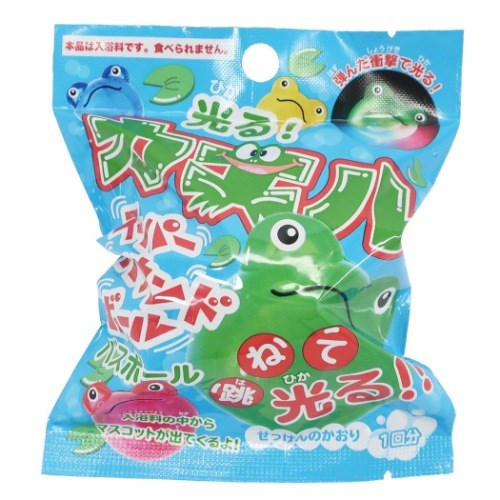 楽天市場 入浴剤 光るカエル バスボール せっけんの香り サンタン 子供とお風呂 キッズ 子ども コレクション雑貨 マシュマロポップ ガールズ雑貨通販マシュマロポップ