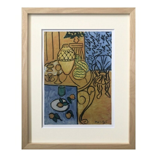 インテリアパネル アンリ マティス Henri Matisse Interior in Yellow and Blue 1946-NA IHM-62136 壁掛け 額付き インテリア 取寄品 マシュマロポップ｜ガールズ雑貨通販マシュマロポップ