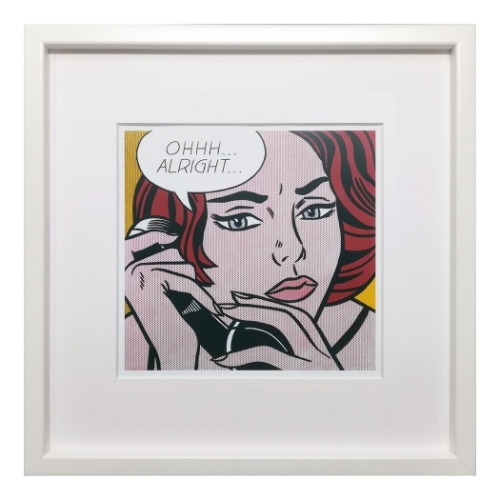 楽天市場 インテリアアート ロイ リキテンスタイン Roy Lichtenstein Ohhh Alright 美工社 Irl 695 壁掛け 額付き インテリア 取寄品 マシュマロポップ ガールズ雑貨通販マシュマロポップ